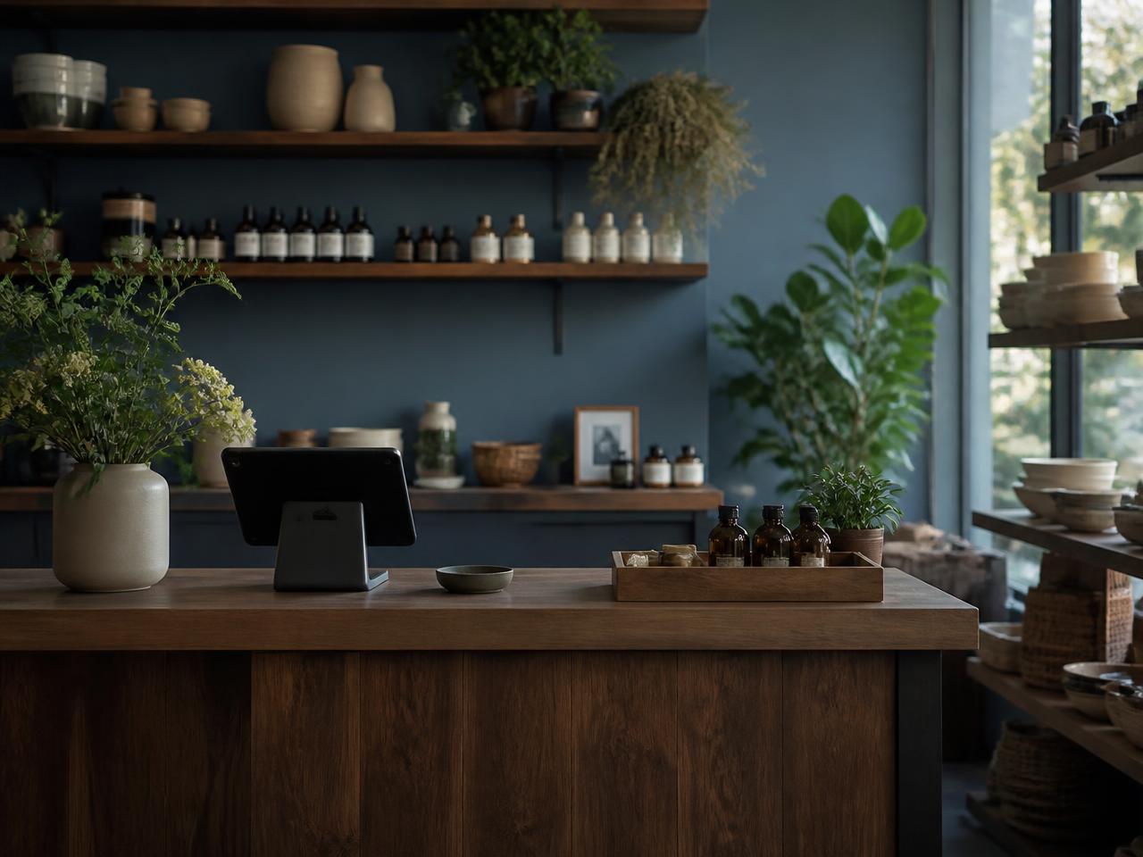 Boutique retail shop counter